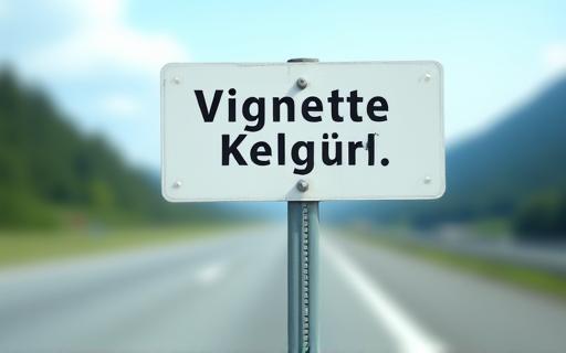 Österreichisches Autobahnschild mit Vignettenpflicht-Hinweis